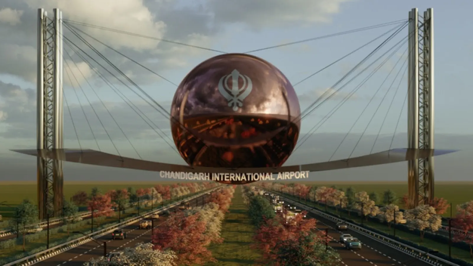 Gateway to Punjab at Chandigarh International Airport, Chandigarh - landmark project by Sakarsh